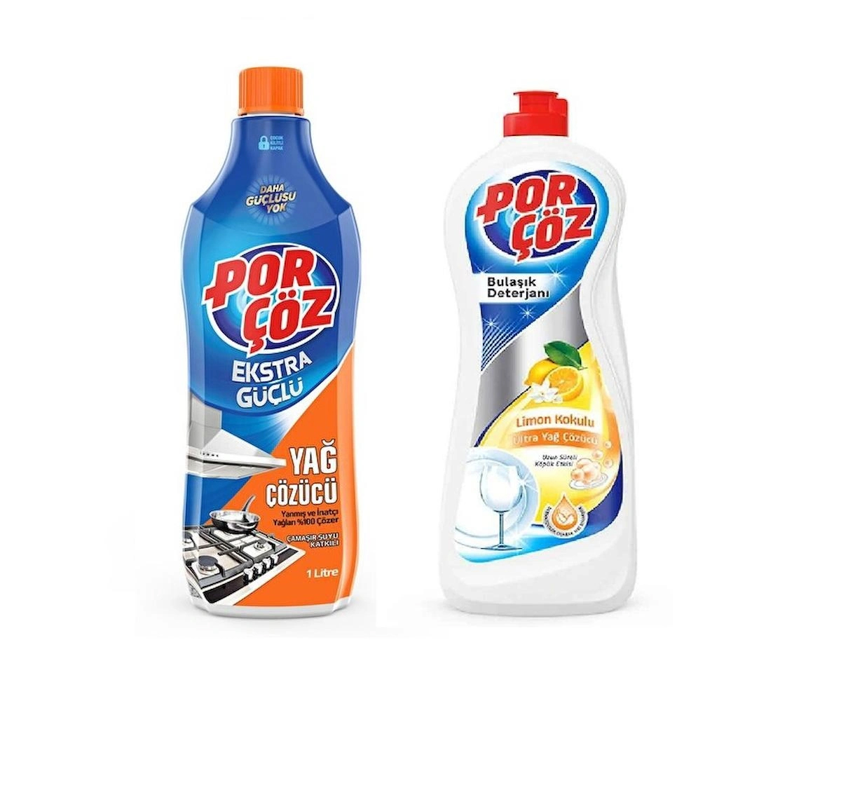 PORÇÖZ EKST. GÜÇ. YAĞ ÇÖZ.1000 ML. + BUL. DETER. LİMON 675 ML.