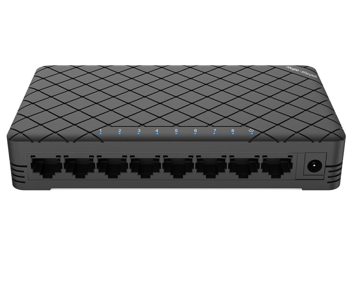 Ruijie Reyee RG-ES08 8 Port 10/100 Fast Ethernet Tak Çalıştır Switch Plastik Kasa