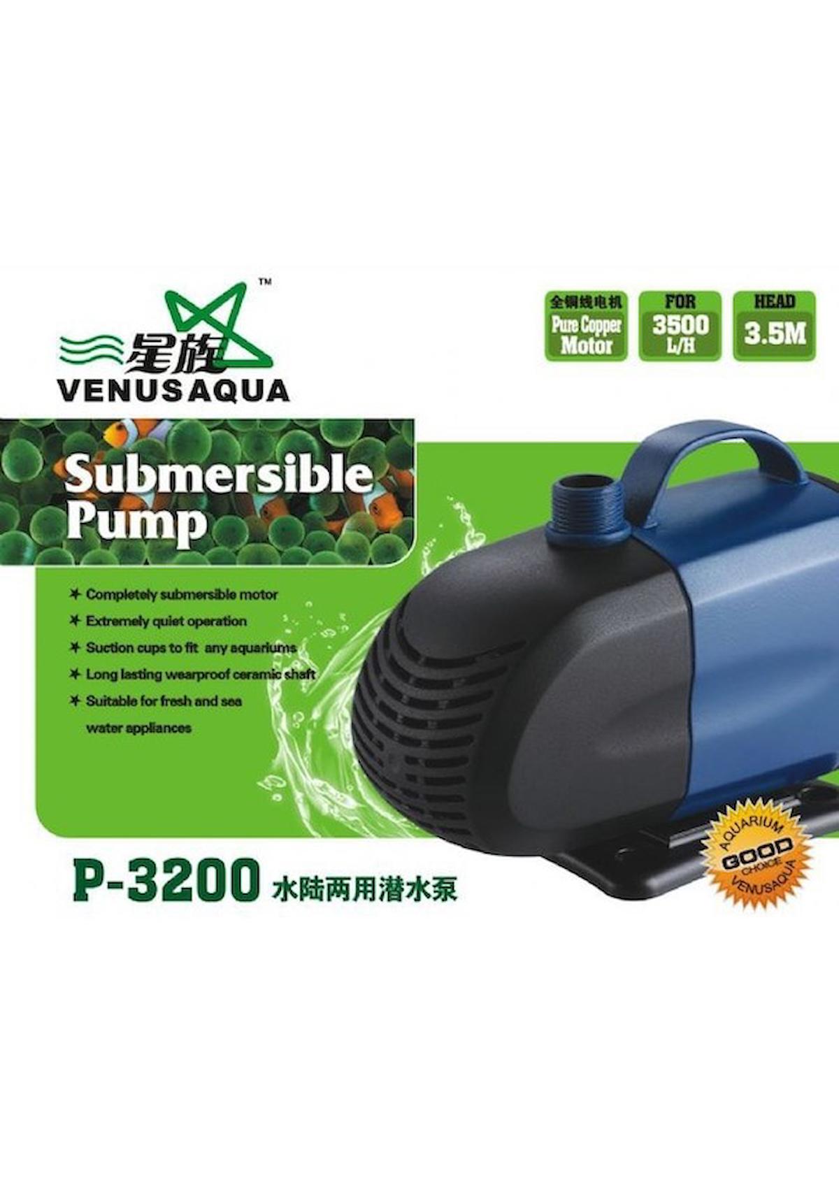 Venusaqua P3200 Akvaryum Sump Kafa Motoru 3500 Lt / H 60W