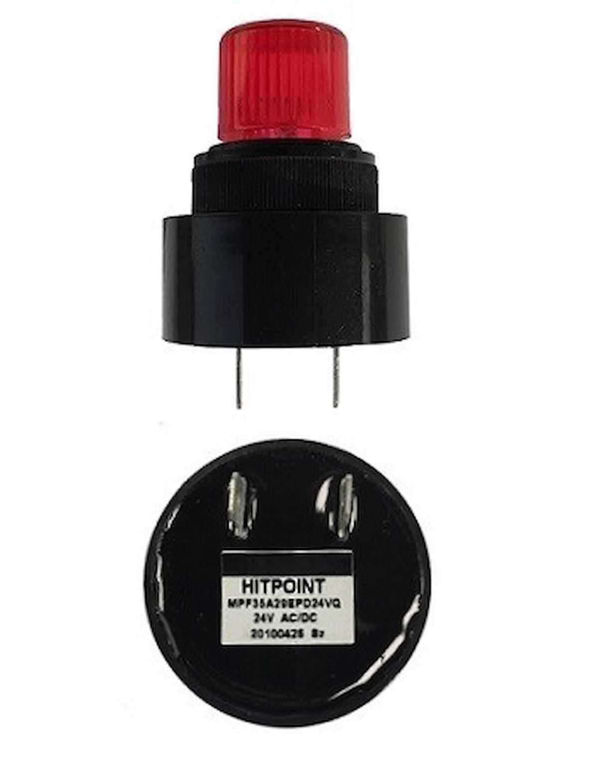 LED Işıklı Buzzer vidalı 95 dB 24V Mesan