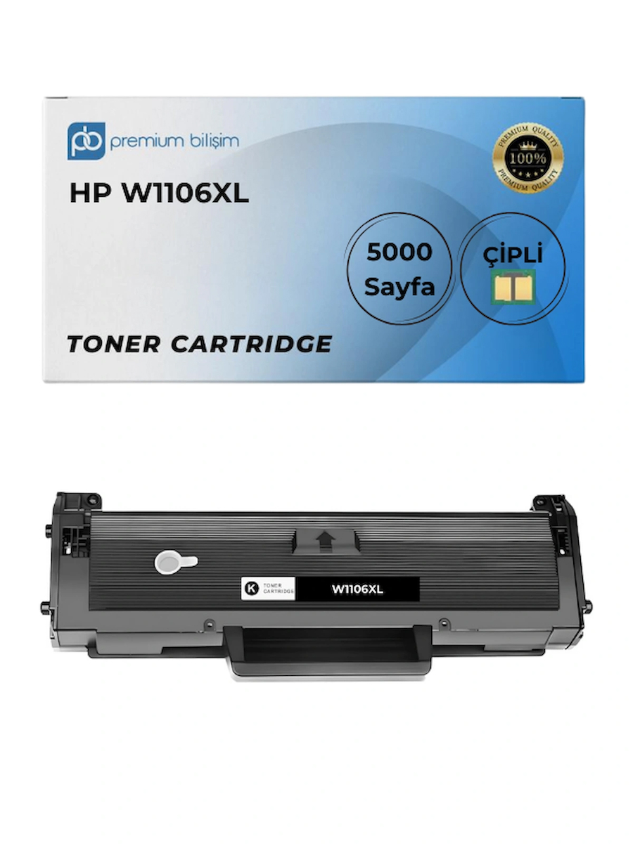 HP W1106XL Muadil 5000 Sayfa - Laser 107 107a 107w MFP 135 135a 135ag 135r 135w 135wg MFP 137fnw 137fwg