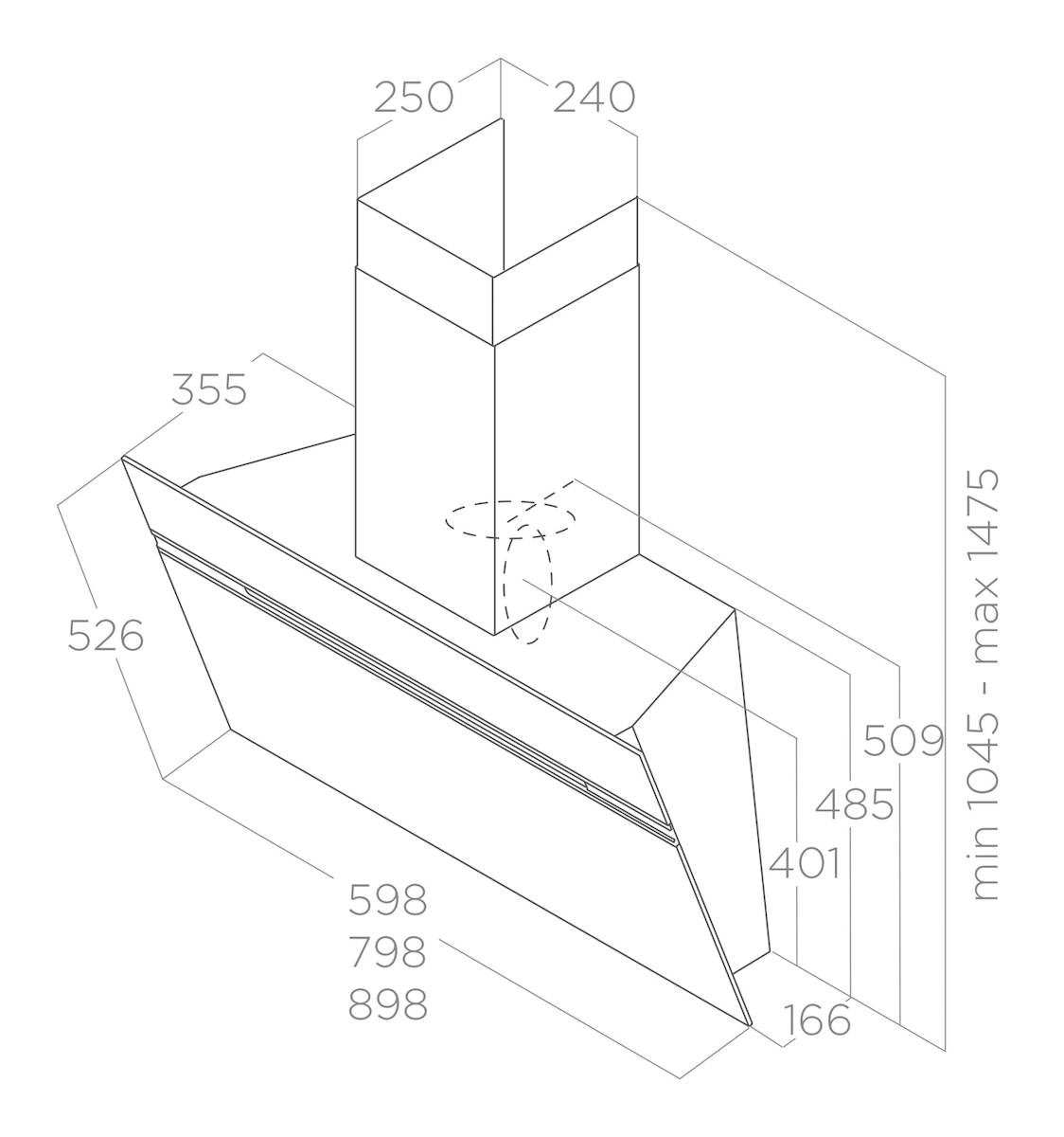 Elica PRF0199709 STRIPE WH/A/90/ Duvar Tipi Davlumbaz
