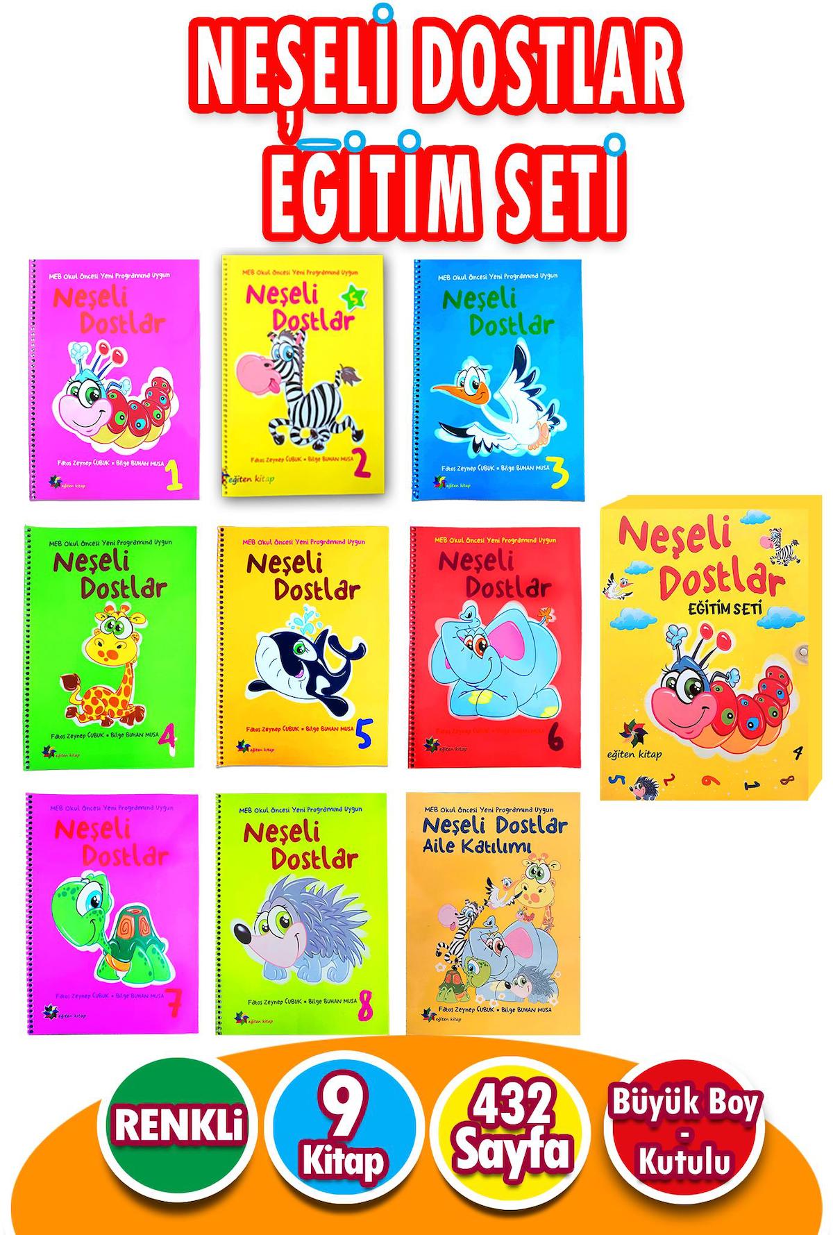 Neşeli Dostlar Eğitim Seti - 9 Kitap - 432 Sayfa