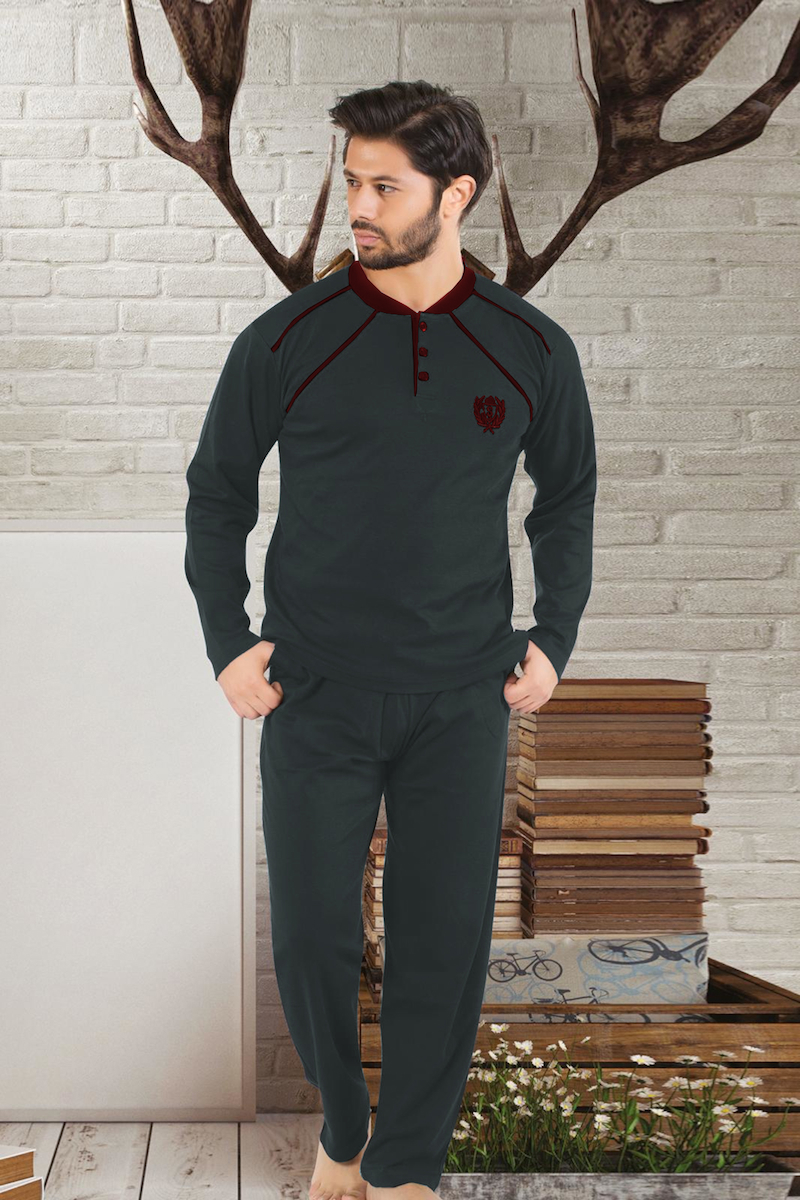 Pijamarket Compact Penye İnterlok Altı Cepsiz Erkek Pijama Takımı