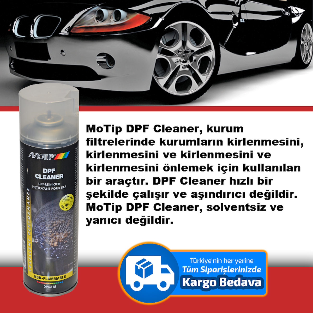 Sprey Partikül Filtre Temizleyici 500 Ml Motip 90515