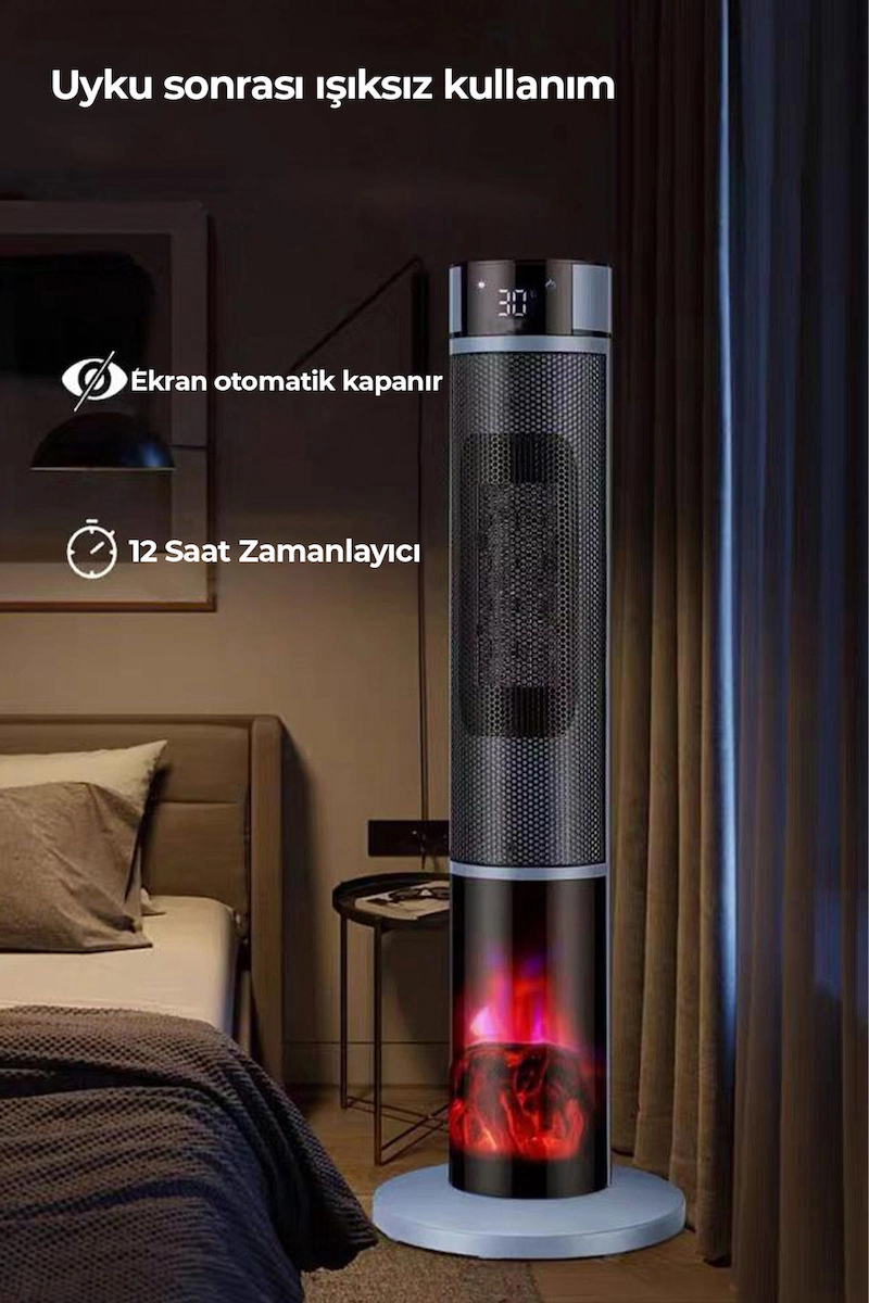 Robo Şömineli Kule Tipi Dikey Isıtıcı