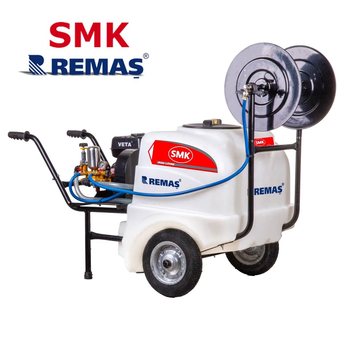 SMK 200 Litre Arabalı VT30 Pompalı Makaralı Benzinli Motorlu İlaçlama Makinası