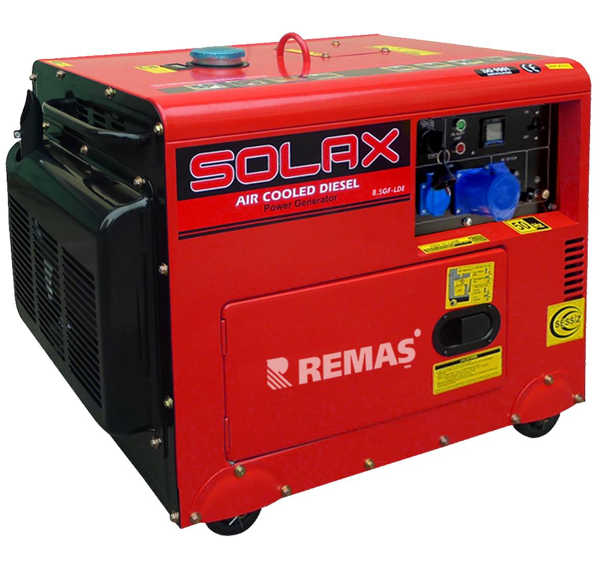 Solax 8.5 GF LDE Marşlı Monofaze 8 kVA Kabinli Dizel Jeneratör