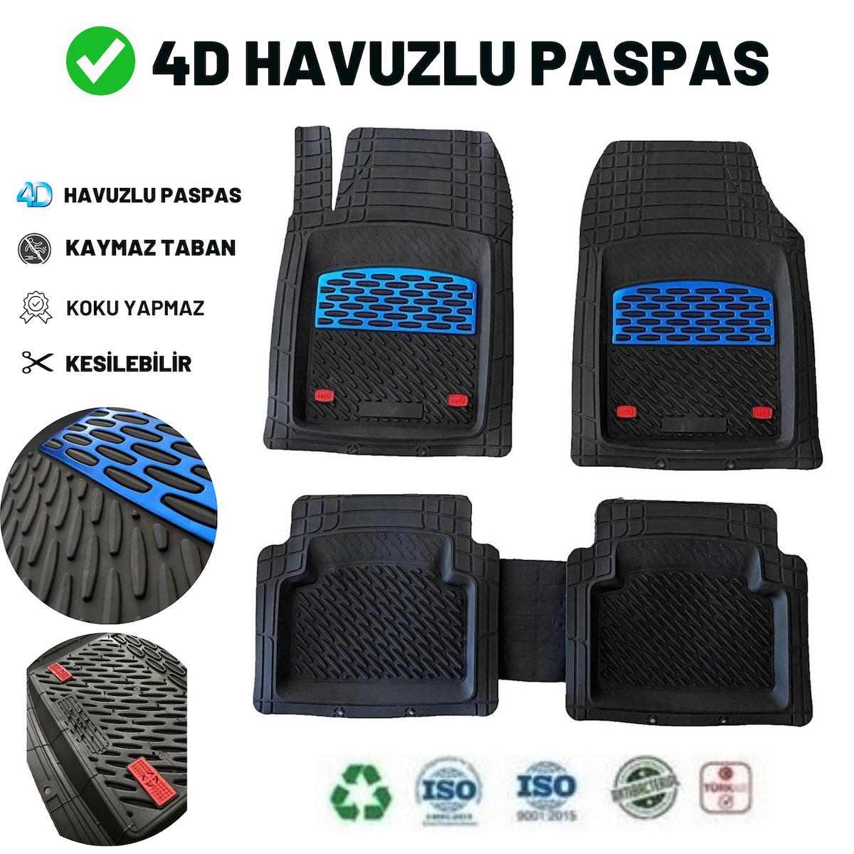 Seat İbiza SW 2010 4D HAVUZLU ÜNİVERSAL YENİ NESİL PRO PASPAS SİYAH - MAVİ