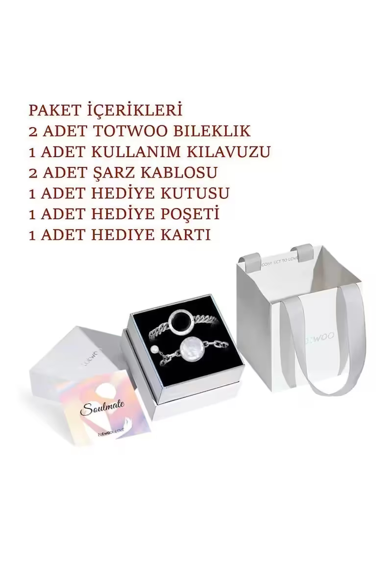 Mesafe Bilekliği – Totwoo Akıllı Dokunmatik Sevgililer Bilekliği – Silver Soul