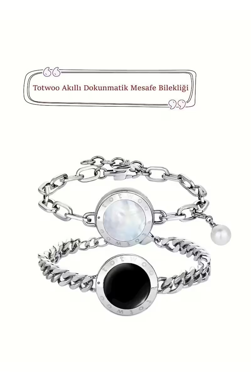 Mesafe Bilekliği – Totwoo Akıllı Dokunmatik Sevgililer Bilekliği – Silver Soul