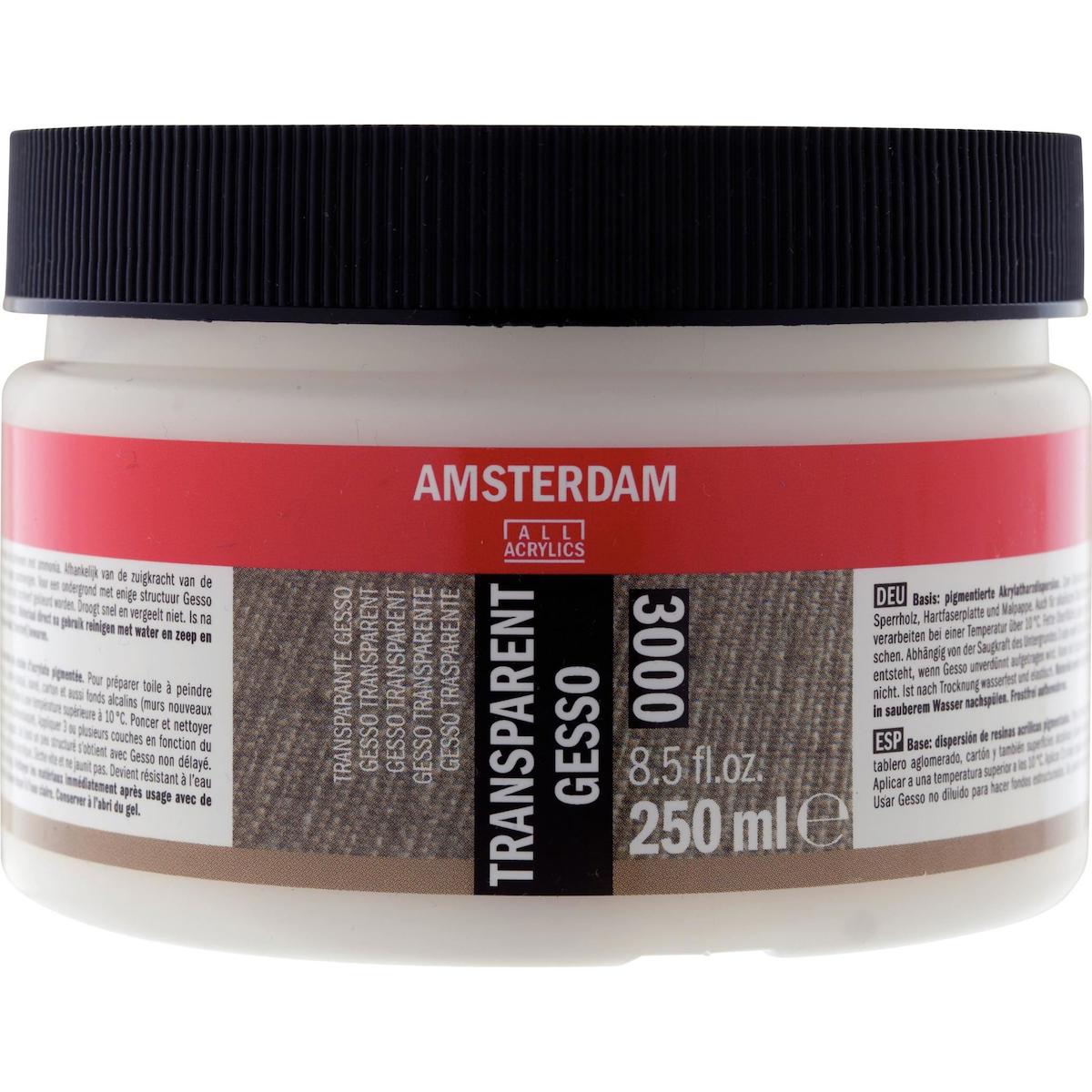 Amsterdam Şeffaf gesso 000 kavanoz 250 ml