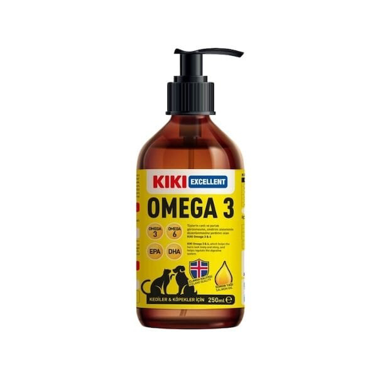 Kiki Excellent Omega 3 Kedi ve Köpek için Balık Yağı 250 Ml