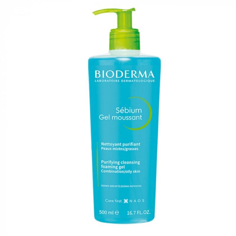 Bioderma Sebium Karma ve Yağlı Cilt için Temizleyici Yüz Temizleme Jeli 500 ml 