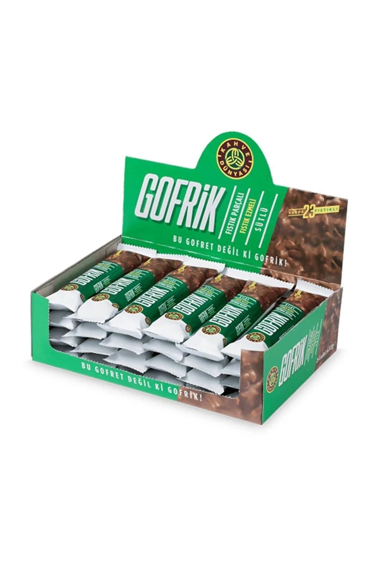 Kahve Dünyası Gofrik Antep Fıstıklı Çikolata 33 gr x 24 Adet