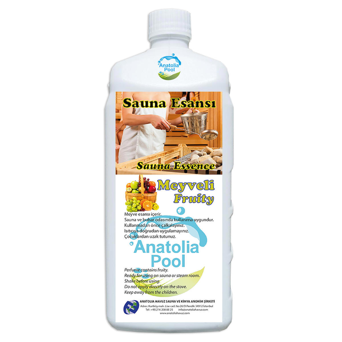 Anatolia Pool Sauna Buhar Esansı Meyveli 1 Lt (Sauna Essence Fruity)