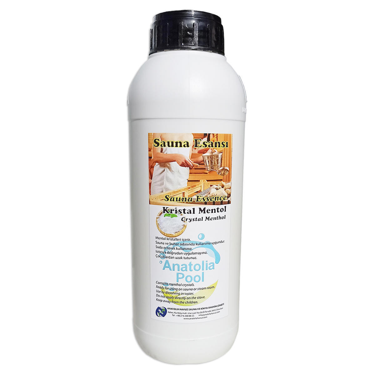 Anatolia Pool Sauna Buhar Esansı Kristal Mentol 600 gr (Sauna Essence Menthol Crystal)