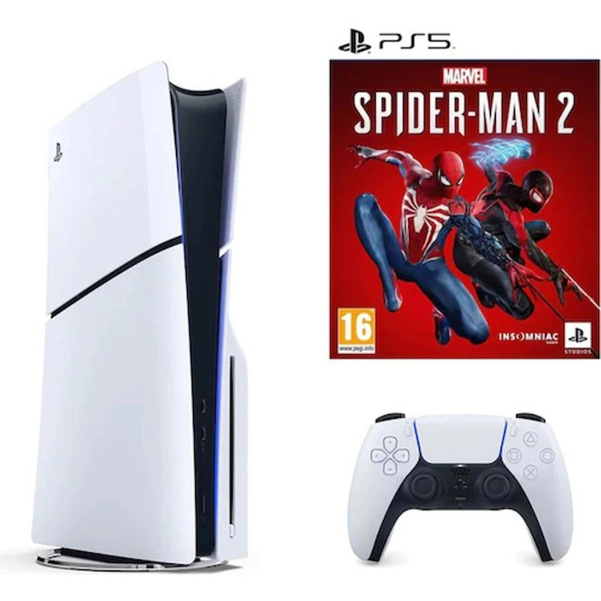 Sony Playstation 5 1 TB Slim Cd Edition+Ps5 Spider-man 2 Oyunu