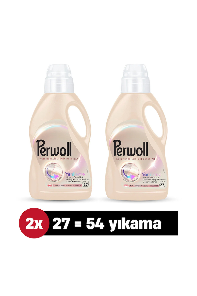 Hassas Bakım Sıvı Çamaşır Deterjanı Açık Renkler 1485 ml 2'li set (54 Yıkama)
