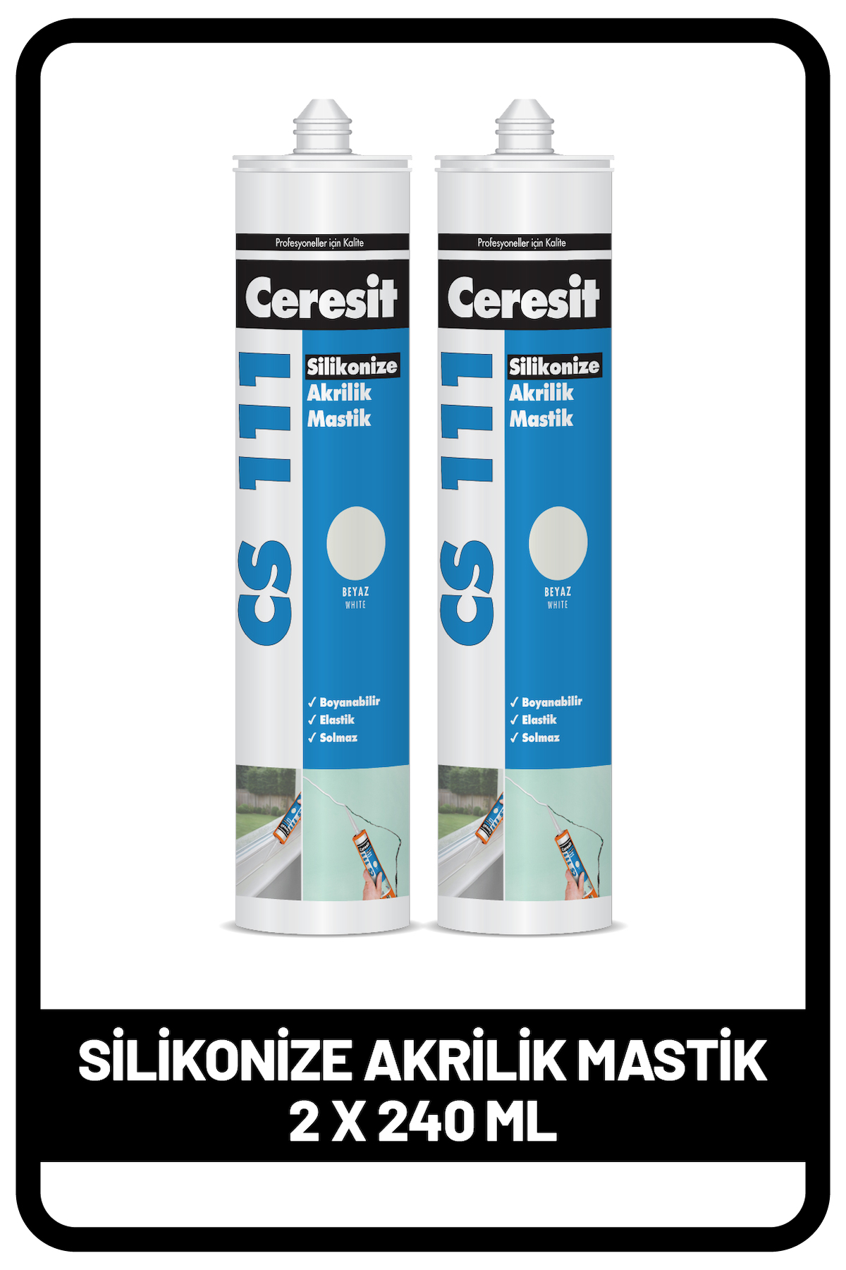 Ceresit CS 111 Akrilik Beyaz, 240 ml x 2 adet