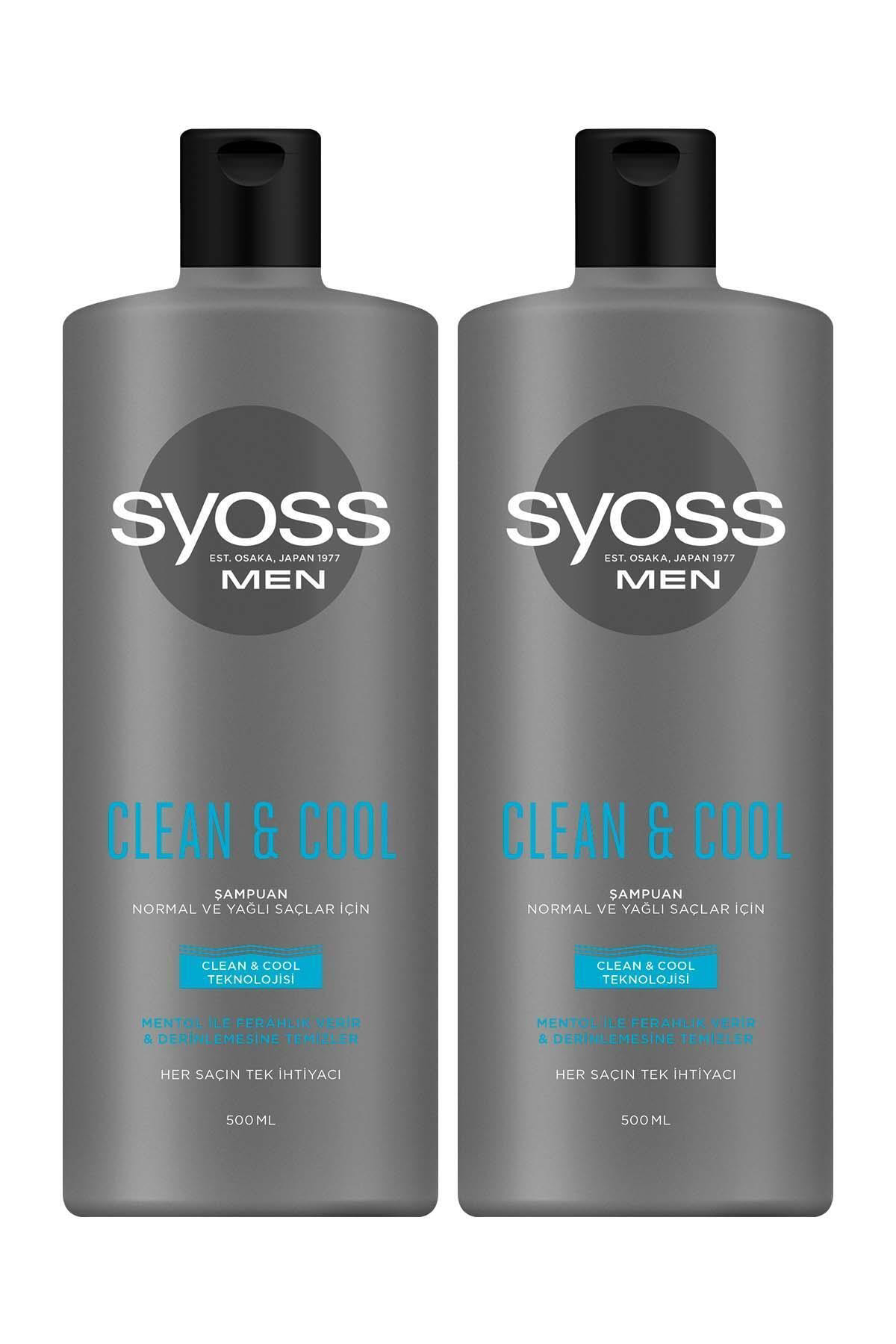 Syoss Men Clean & Cool Şampuan 500 ml x 2