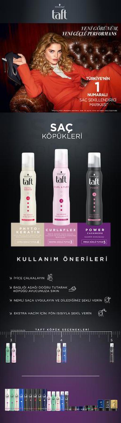 Taft Power Kaşmir Köpük 150 ml x 2 Adet