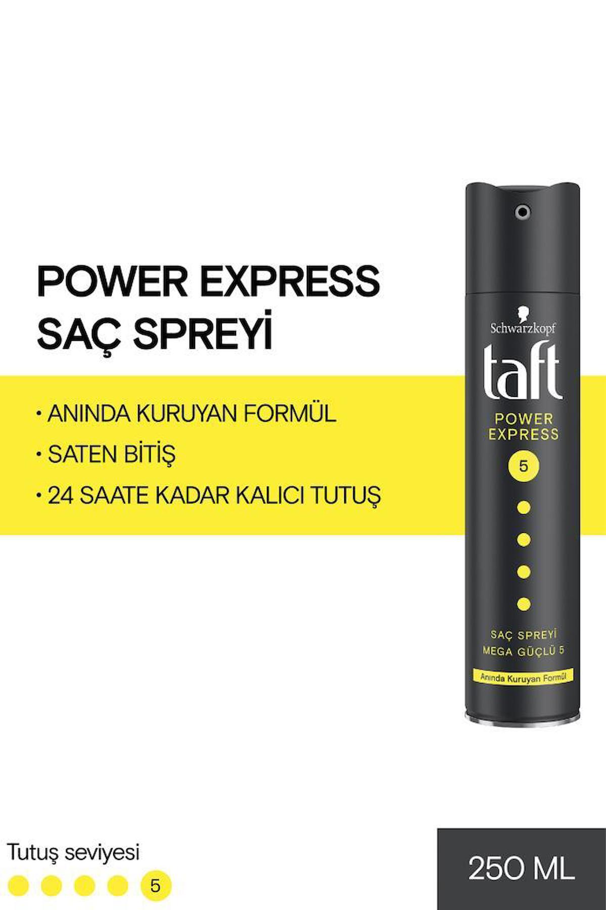 Taft Power Express Sprey 250 ml x 2 Adet