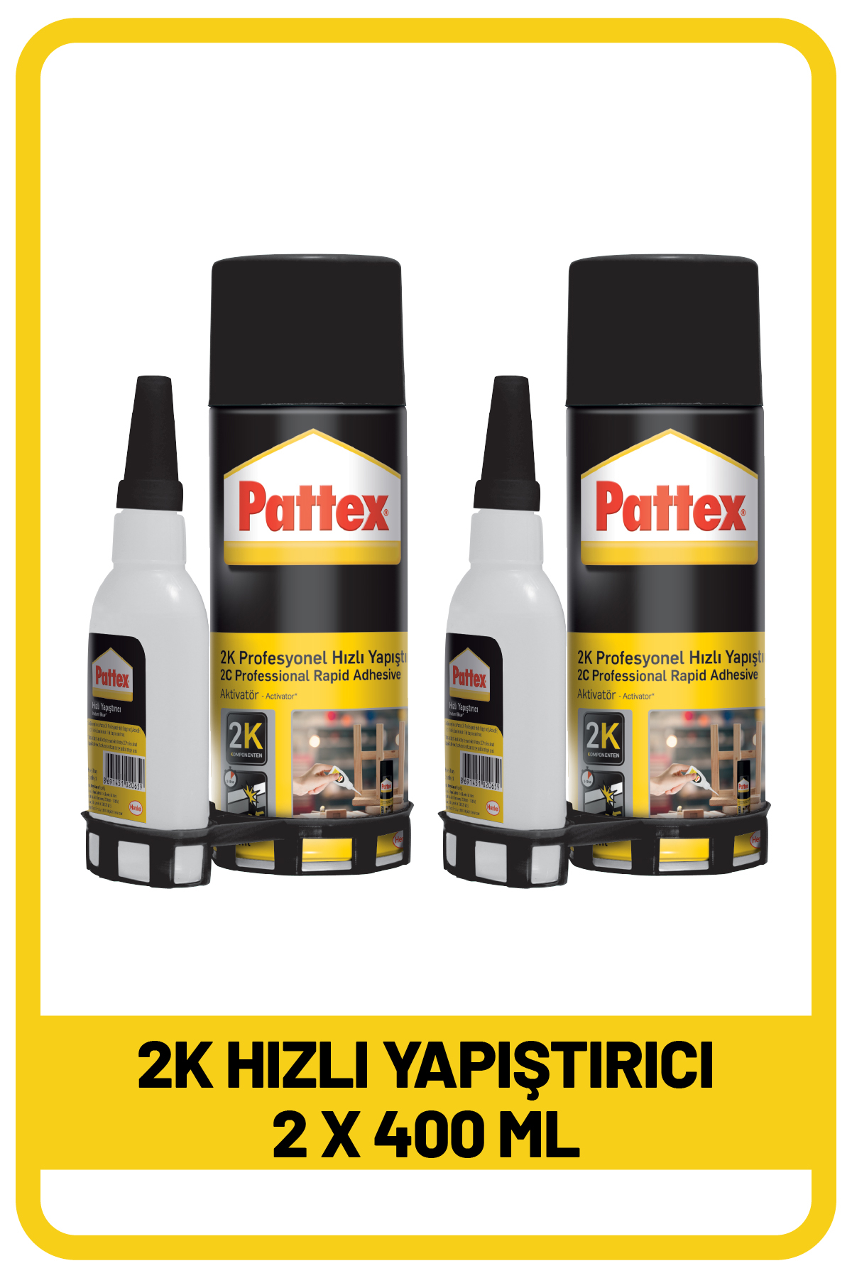 PATTEX 2 K HIZLI YAP. 400ML x 2 Adet