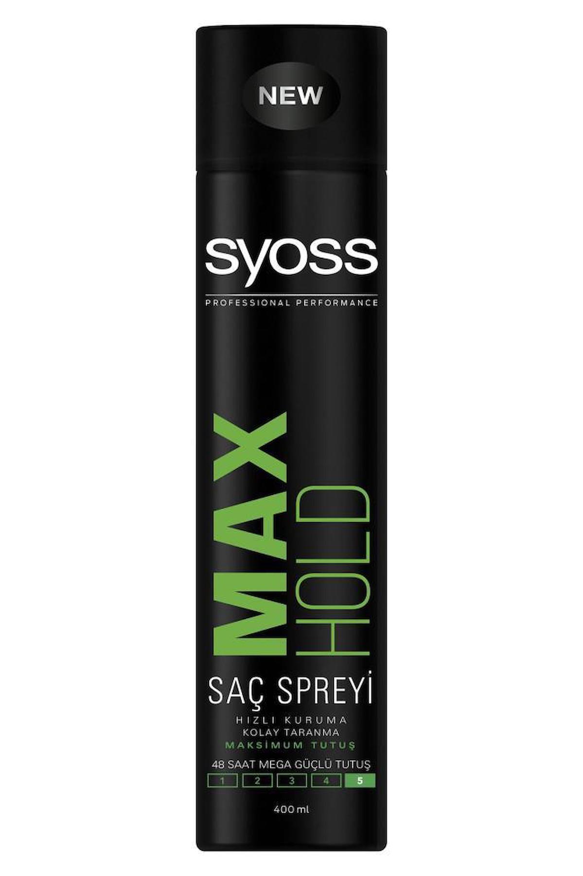 Syoss Maksimum Tutuş Sprey 400 ml x 2 Adet