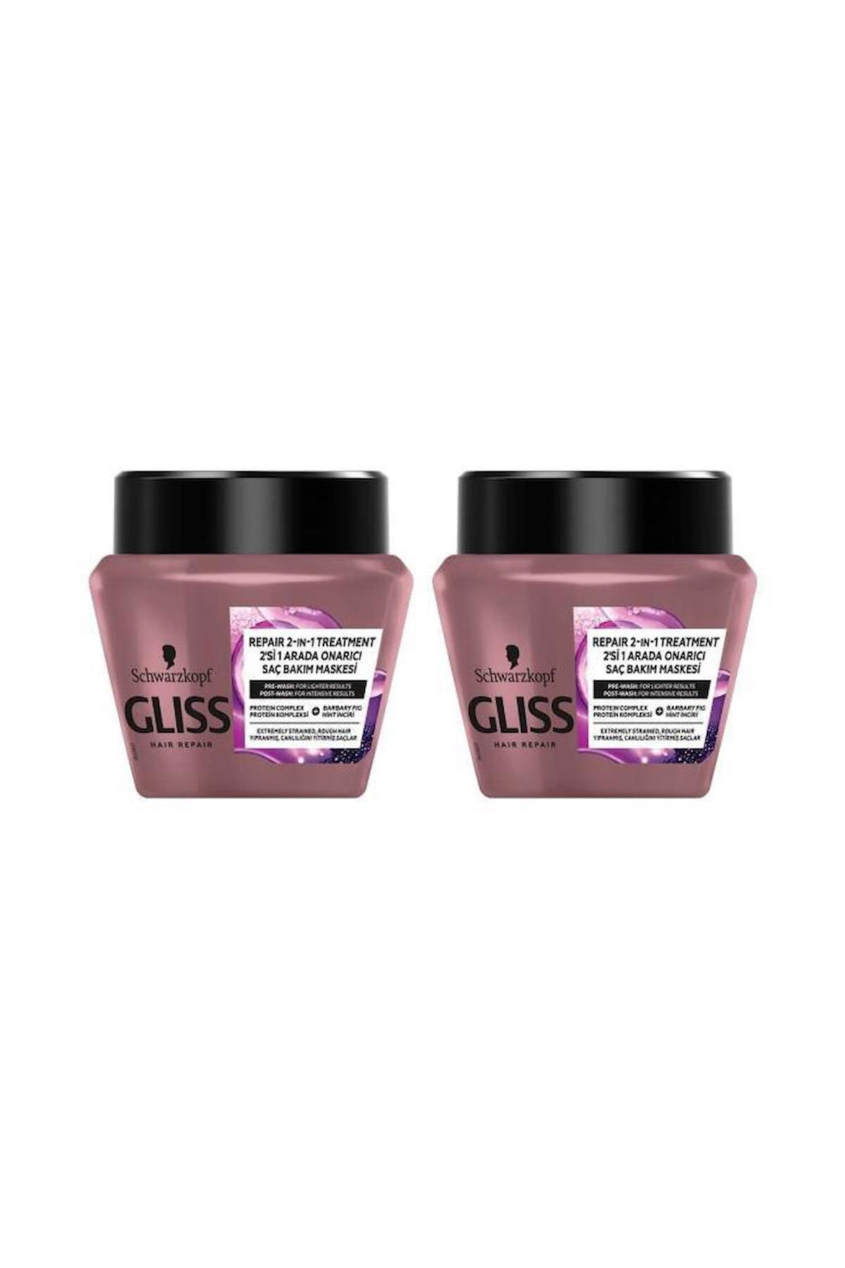 Gliss 2'li Serum Deep Repair Onarıcı Saç Maskesi 300 ml 