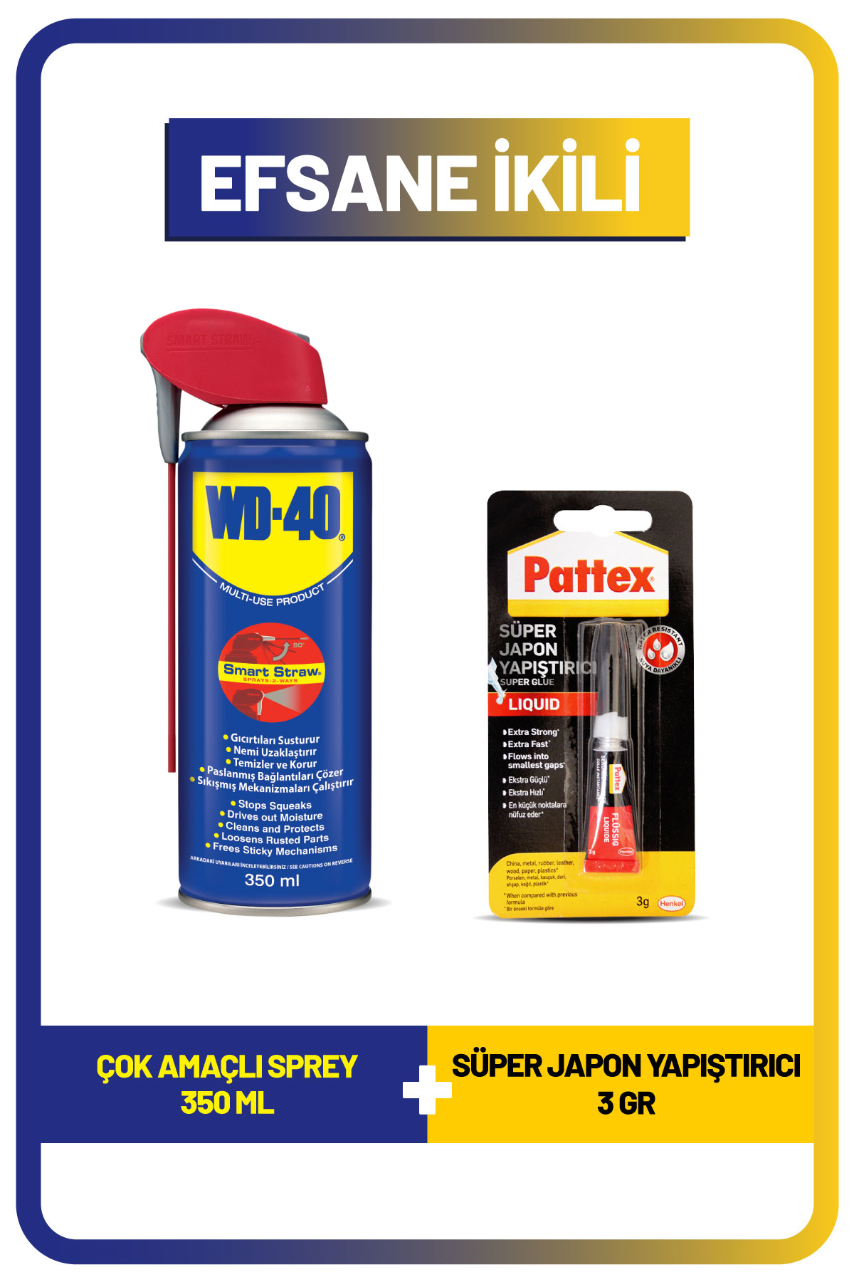 WD-40 350 ml + Pattex SK 3 gr. 