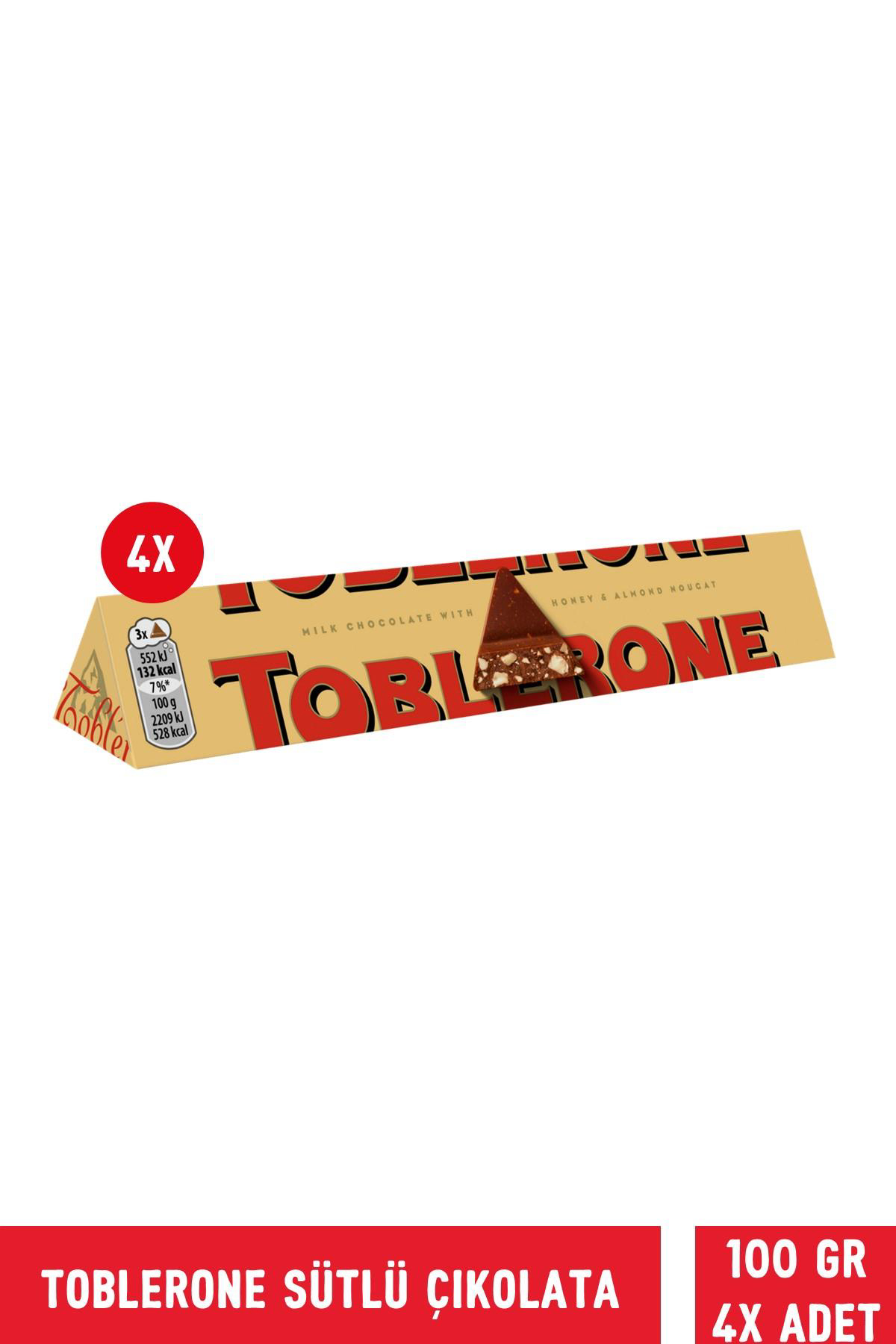 Toblerone Sütlü Çikolata 100 gr - 4 Adet (4 x 100 gr)