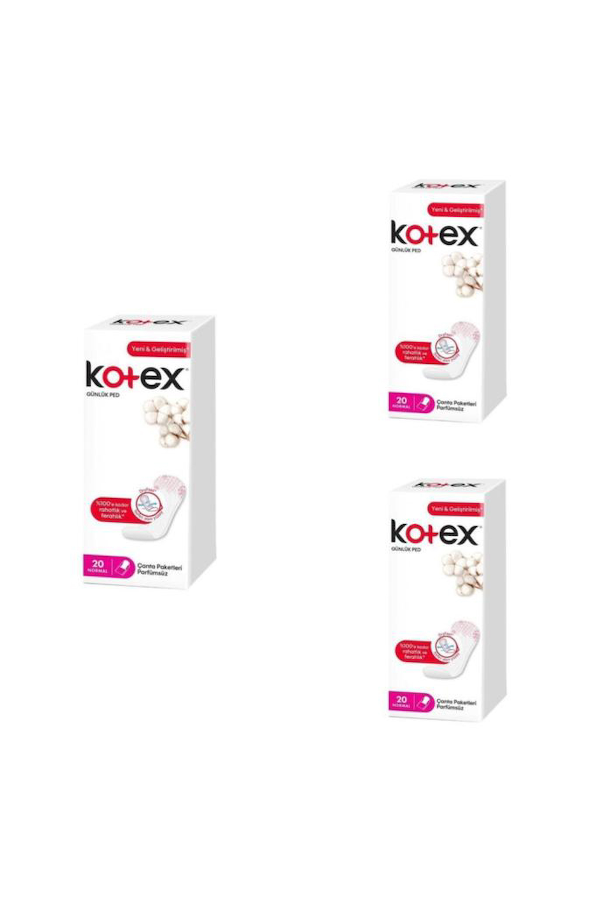 Kotex Anydays Normal Günlük Ped 20'li X 3 Adet