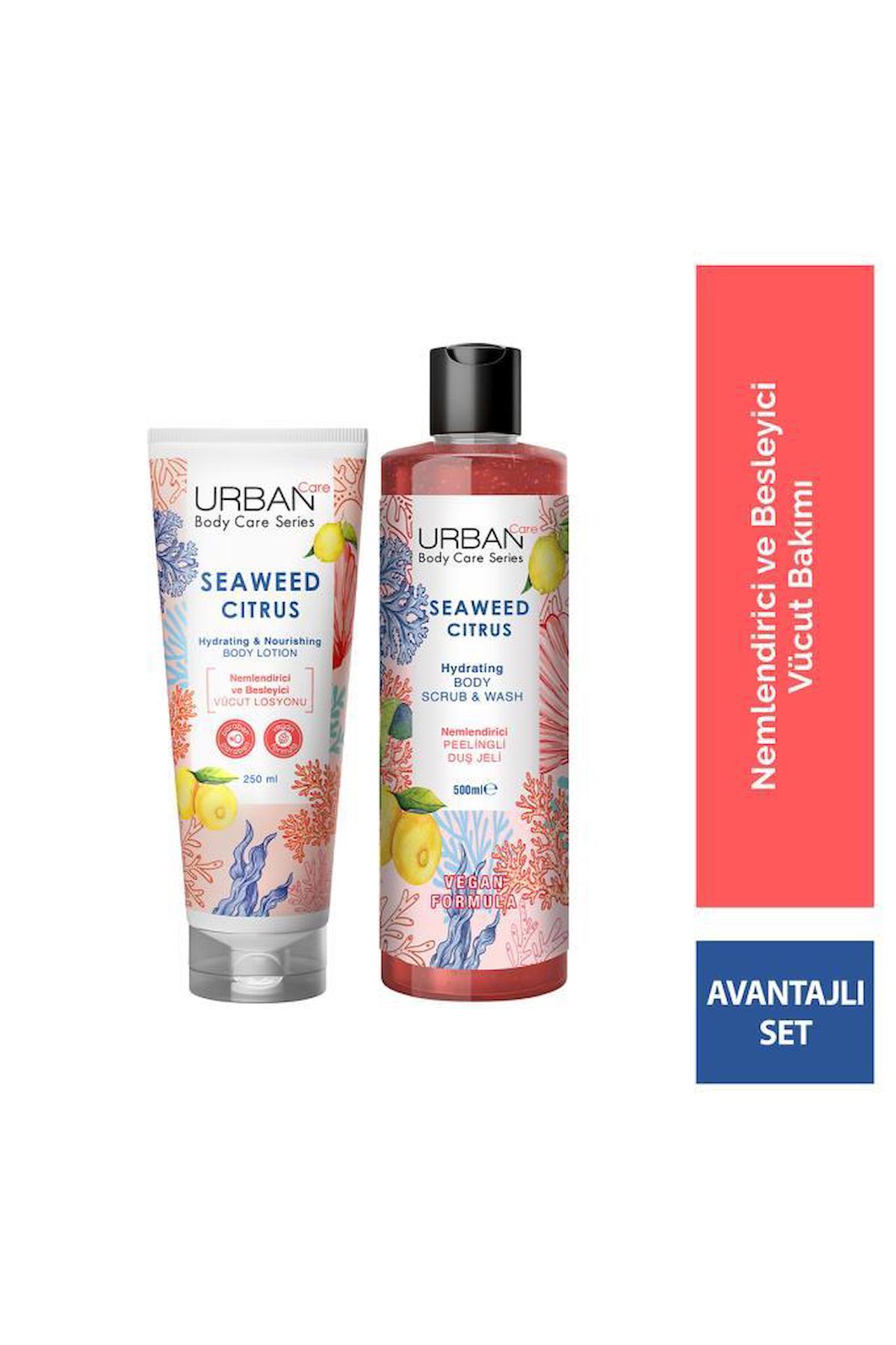 URBAN Care Body Series Seaweed Citrus Nemlendirici ve Besleyici Duş Jeli & Vücut Losyonu - 2'li Set