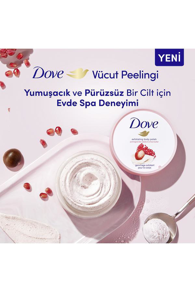 Dove Nar Çekirdeği ve Shea Yağı Vücut Peeling 225 ml