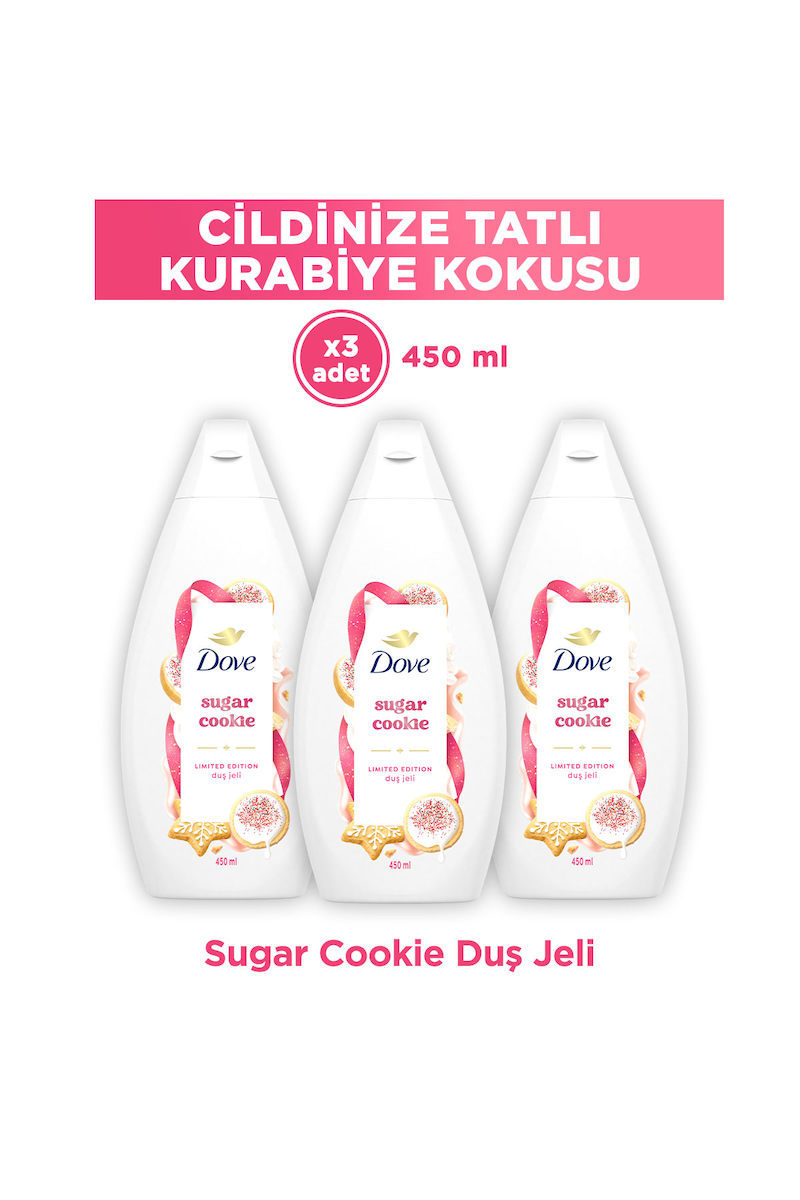 Dove Sugar Cookie Duş Jeli 450 ml x3