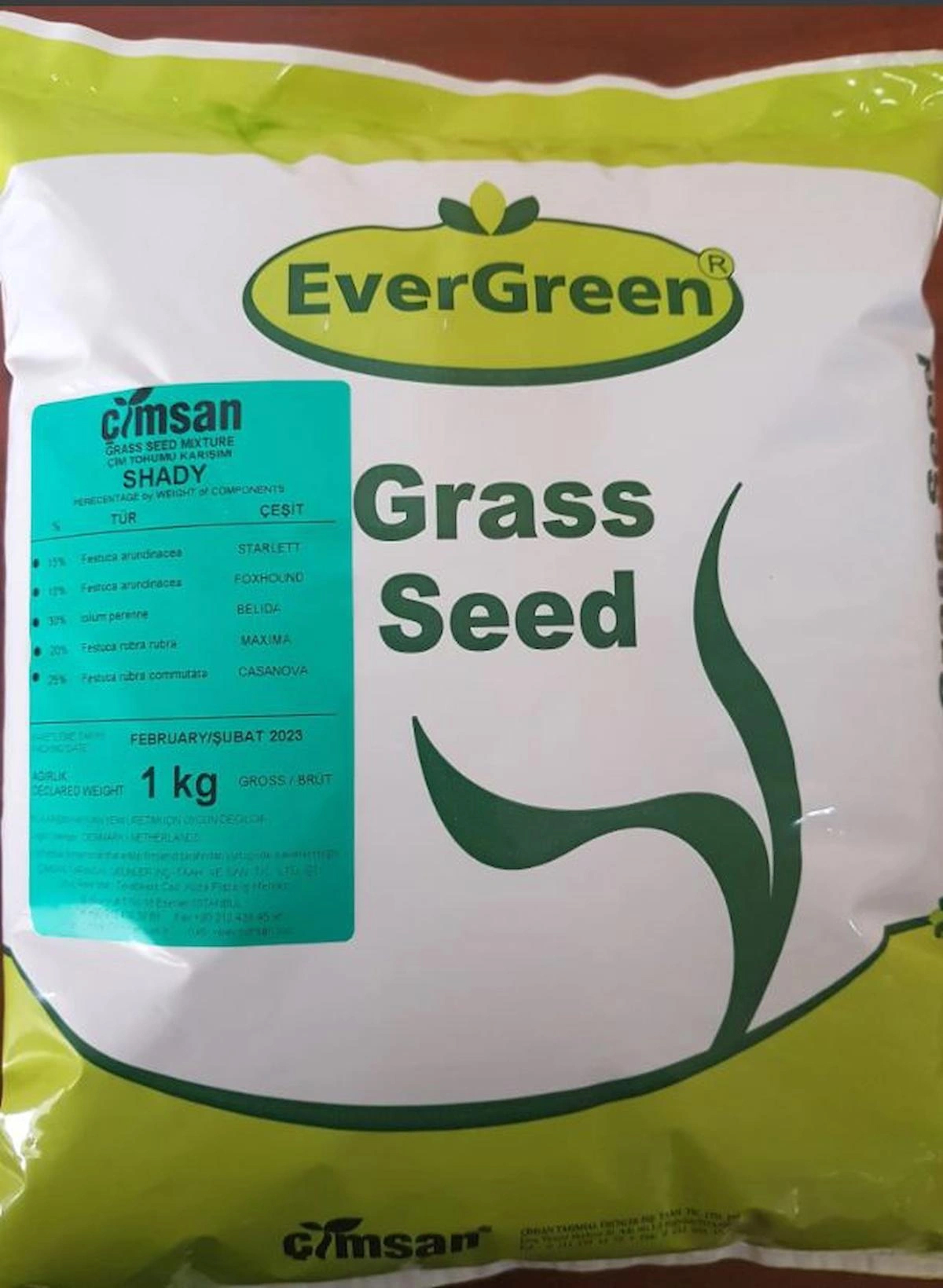 Evergreen Shady Gölge Alan Çim Tohumu 1 kg