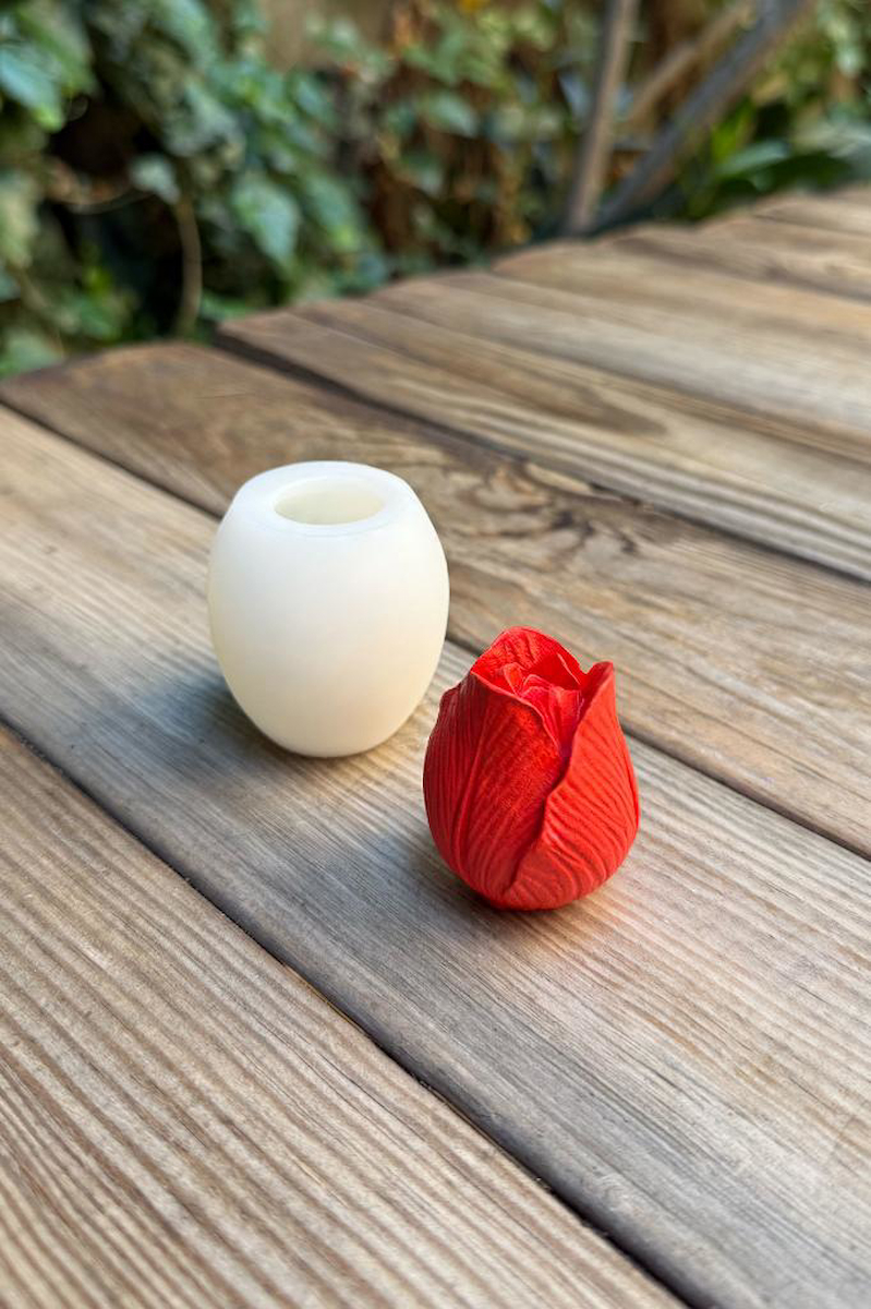 Lale 3D Silikon Mum Kalıbı