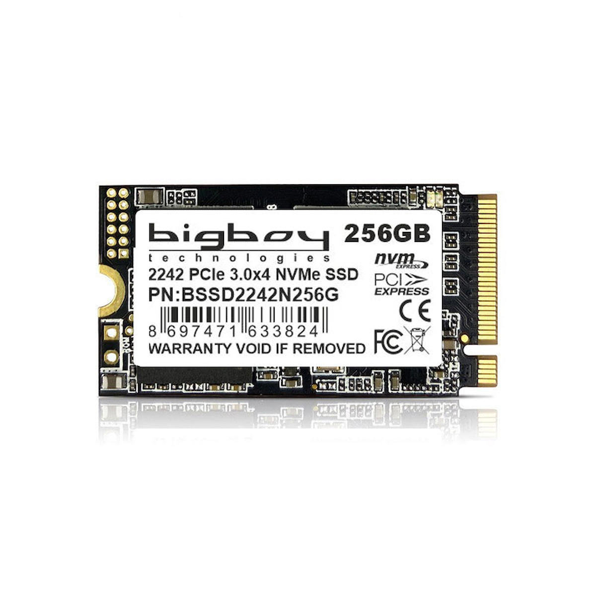 256GB 22x42mm PCIe 3.0 x4 M.2 NVMe Notebook SSD