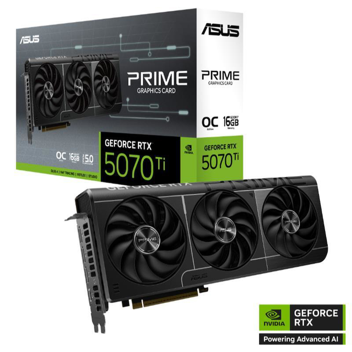 16 GB ASUS PRIME-RTX5070TI-O16G RTX 5070TI GDDR7 256bit OC 2xHDMI 3xDP DLSS4 EKR