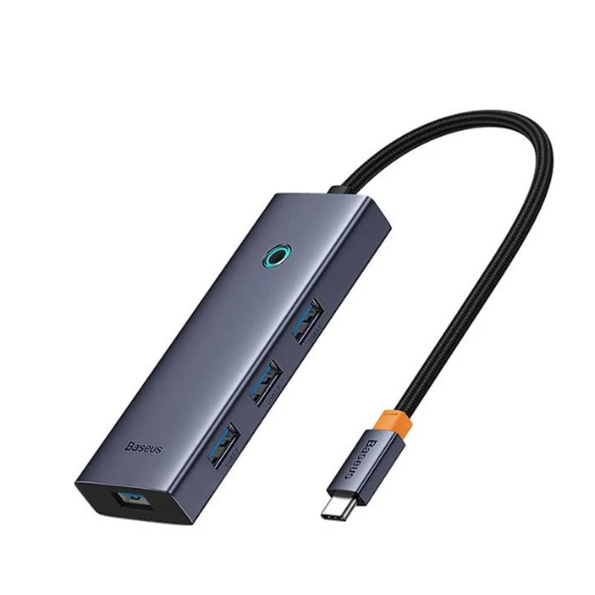 BASEUS ULTRA JOY 5IN1 GRI TYPE-C HUB B00052809813-00 GİRİŞ:TYPE-C ÇIKIŞ:USB X4, HDMI X1