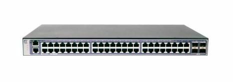 210-Series 48 port 10/100/1000BASE-T PoE+ 4 1GbE unpopulated SFP ports 1