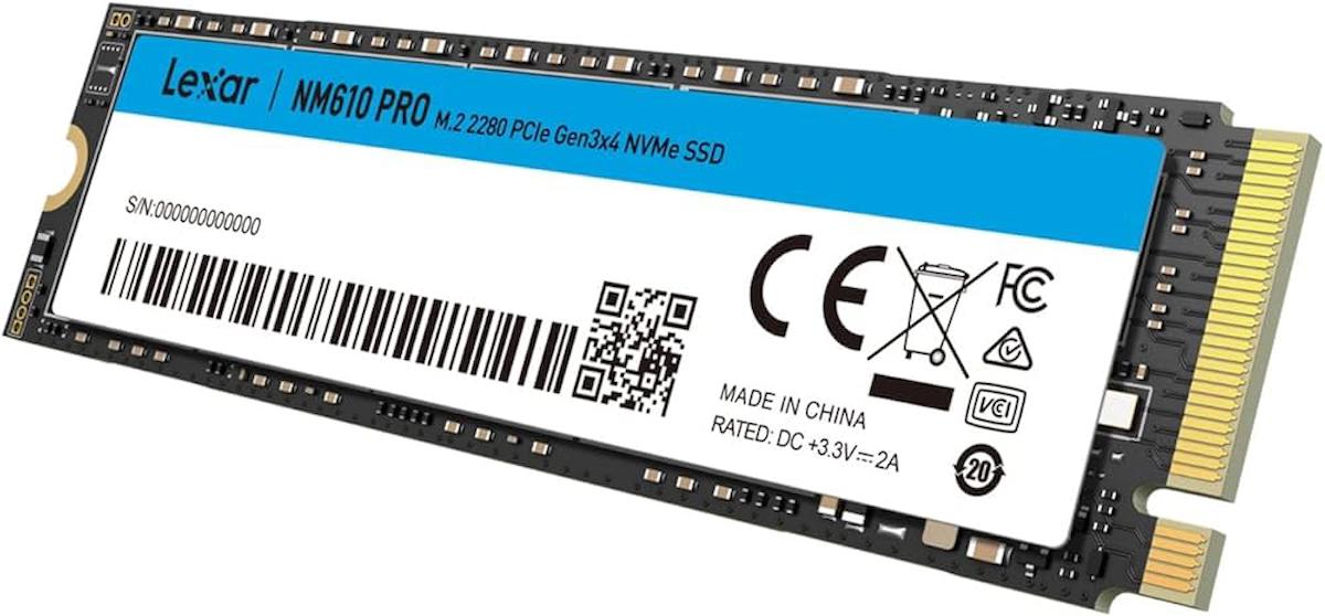 LEXAR SSD LNM610 PRO 2TB M.2 2280 PClE GEN3X4 UP TO 3300 MBS READ AND 2600 MBS WRITE LNM610P002T-RNNNG