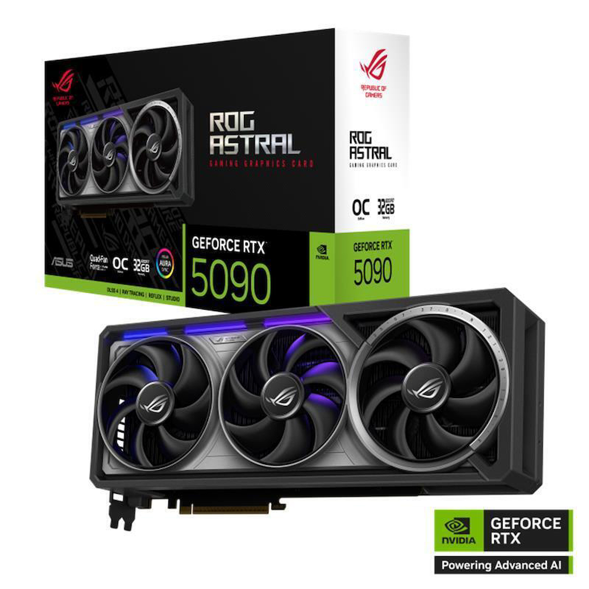 ROG-ASTRAL-RTX5090-O32G-GAMING NVIDIA GEFORCE RTX 5090 32GB GDDR7 512bit OC 2xHDMI 3xDP RGB DLSS4 EKRAN KARTI