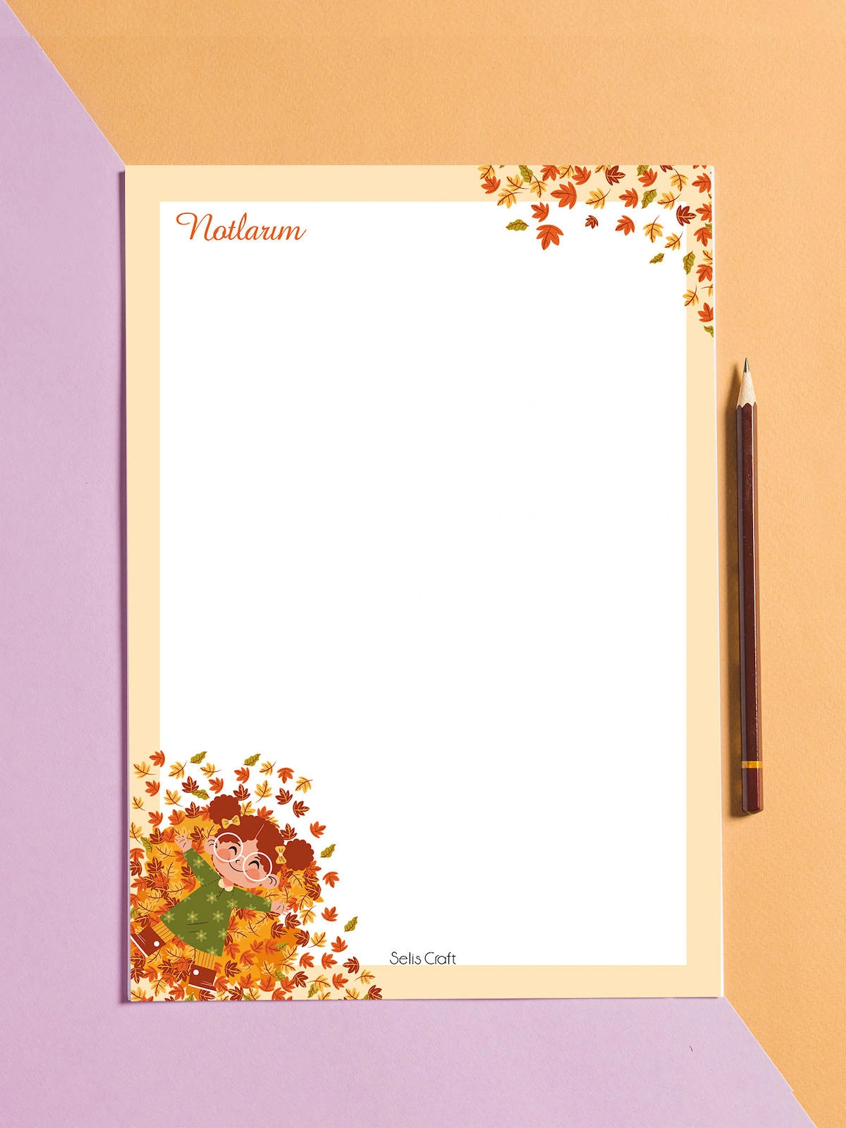 Sonbahar Temalı Notepad 02 Günlük Planlayıcı, Defter, To Do List, Not Defteri, Ajanda