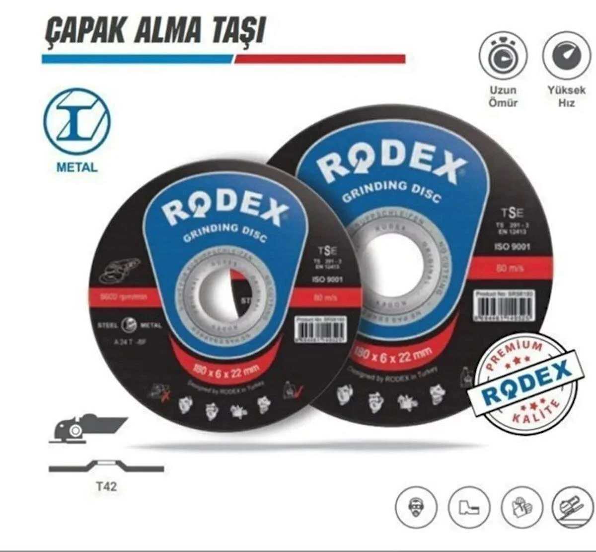 RODEX SİLİCİ TAŞ 180MM 180*6,0*22MM (5/15/60)