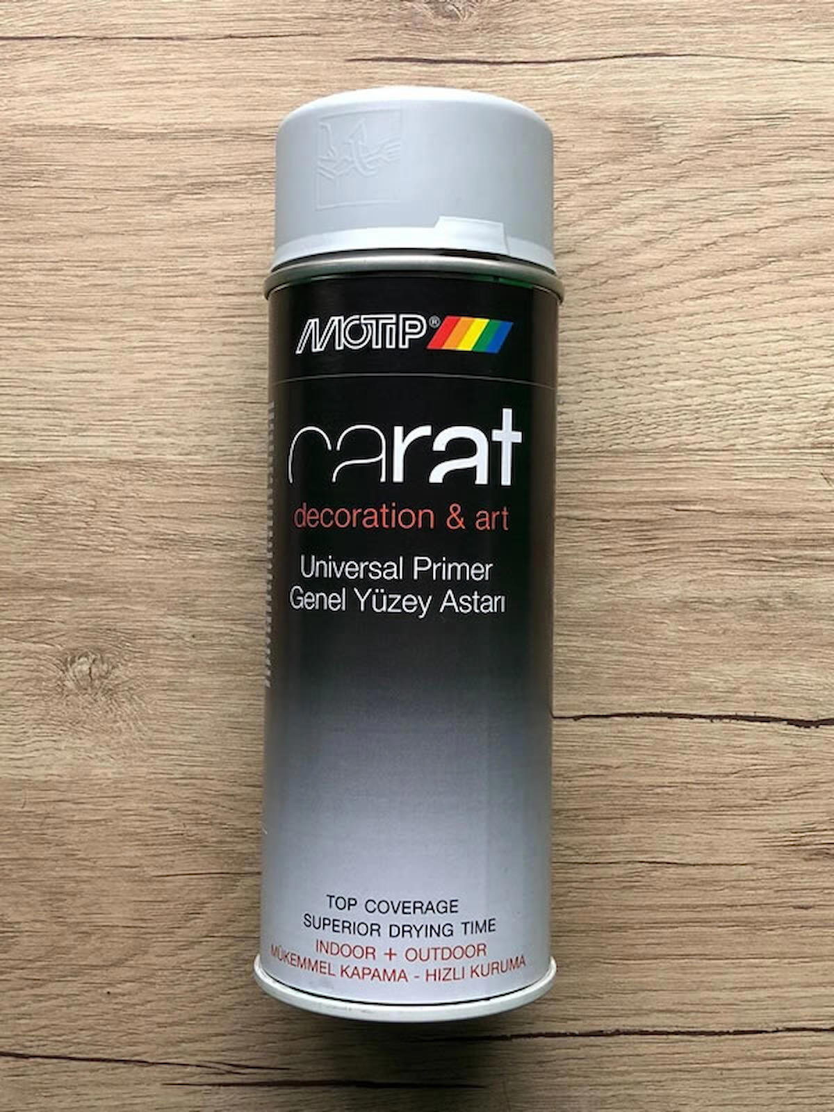 Motip Carat Sprey Metal Yüzey Astarı Gri 400 ml