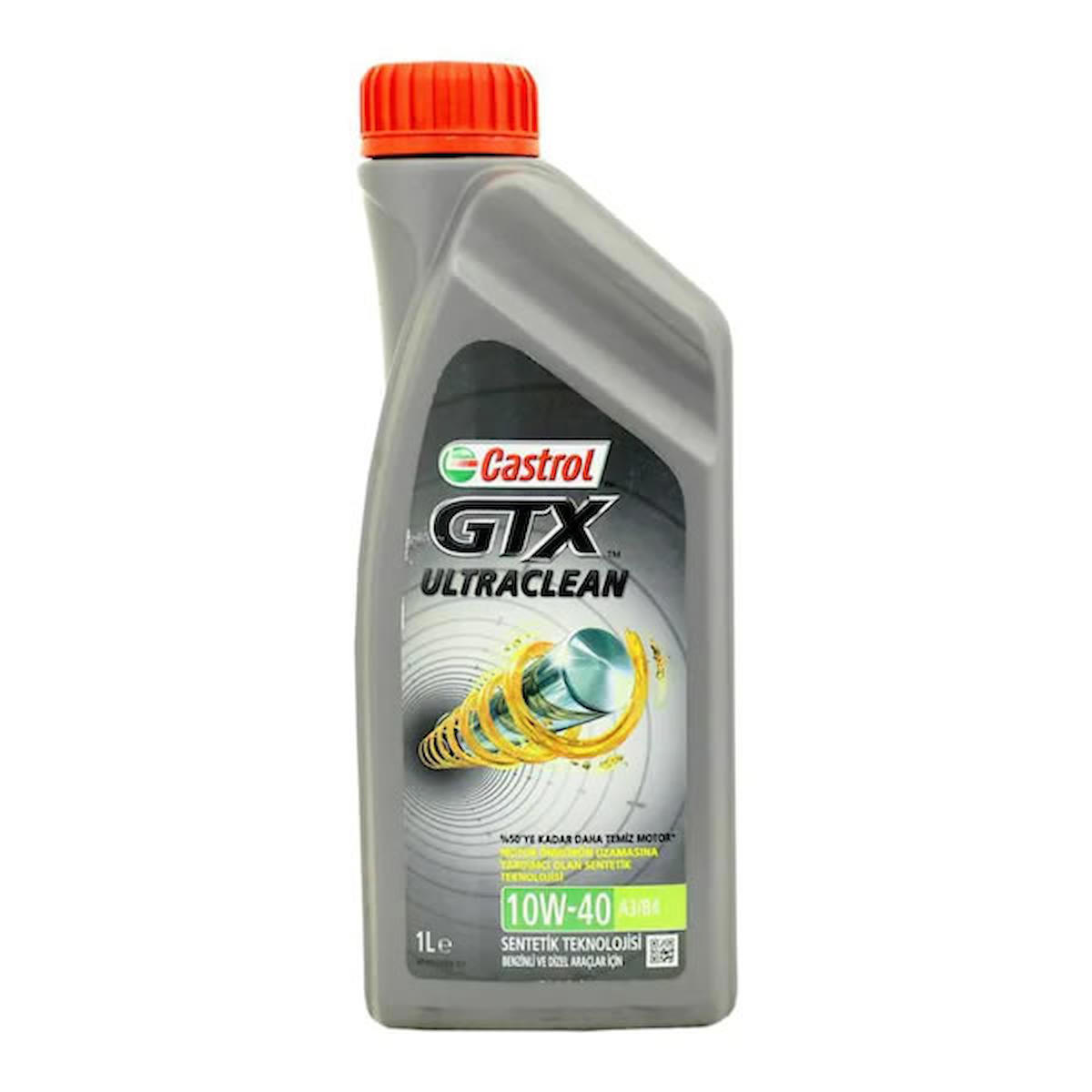 Castrol GTX Ultraclean 10W-40 Sentetik Motor Yağı 1 LT