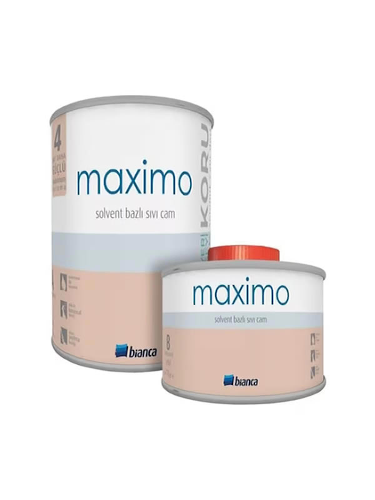 BİANCA MAXİMO SOLVENT BAZLI SIVI CAM PARLAK 0,5 KG