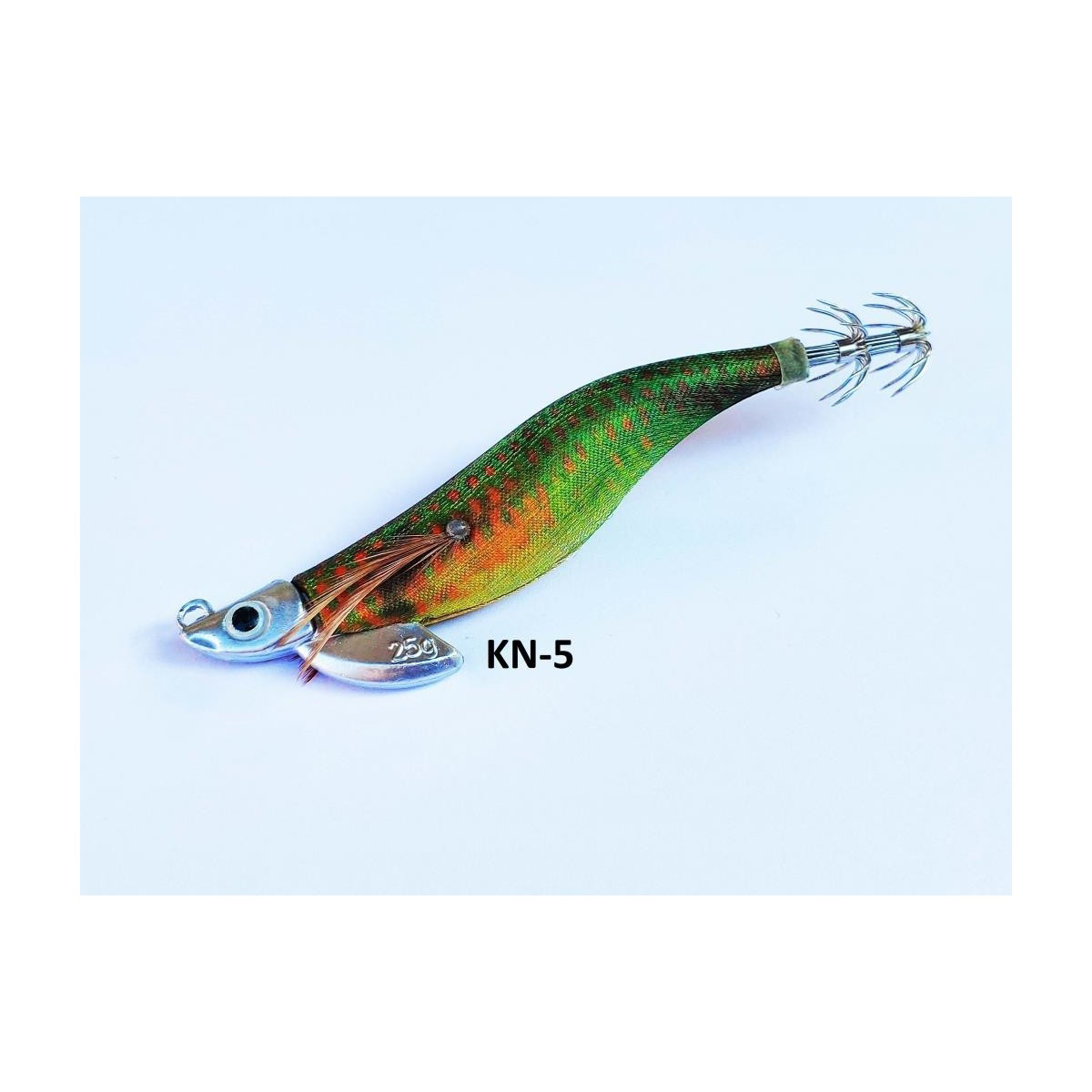 Kardez Glow 25 gr Squid Jig Fosforlu, Kurşunlu Kalamar Zokası Kn-5